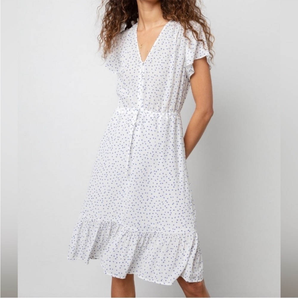 Rails 'Kiki' Dress in WHITE WISTERIA L Floral Feminine Delicate Coastal Vacation